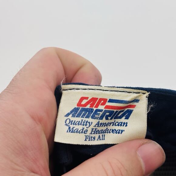 VTG US NAVY Memorial Plankowner Snapback Hat Military Blue MADE IN USA - Picture 6 of 7